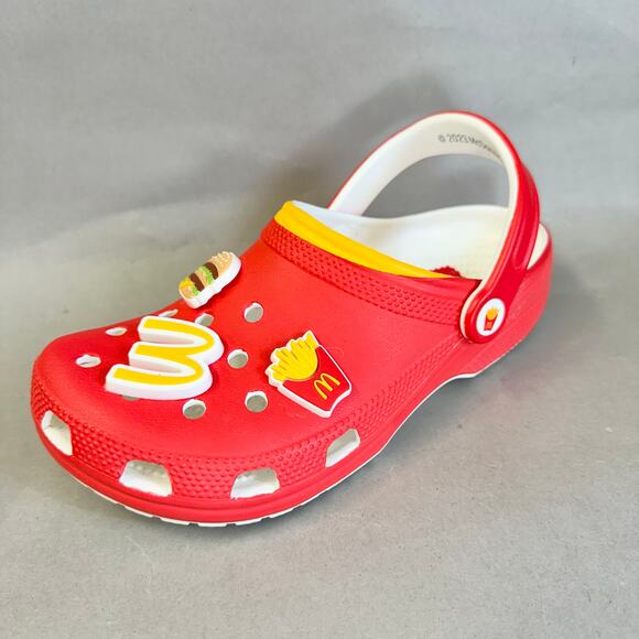 CROCS McDonald's Classic Clog French Fry with jibbitz Women's Size 7 mens size 5 - Picture 1 of 16